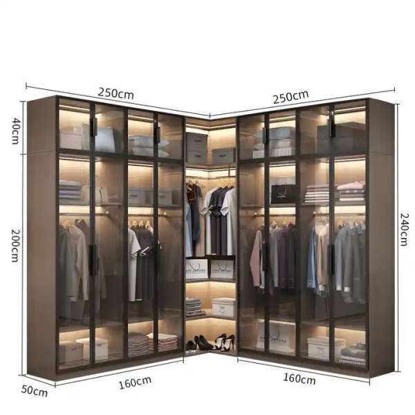 Tủ cánh kính đựng quần áo hiện đại QA139